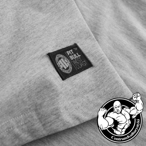 Koszulka Męska CLASSIC Logo 18 Grey Melange - Pit Bull West Coast